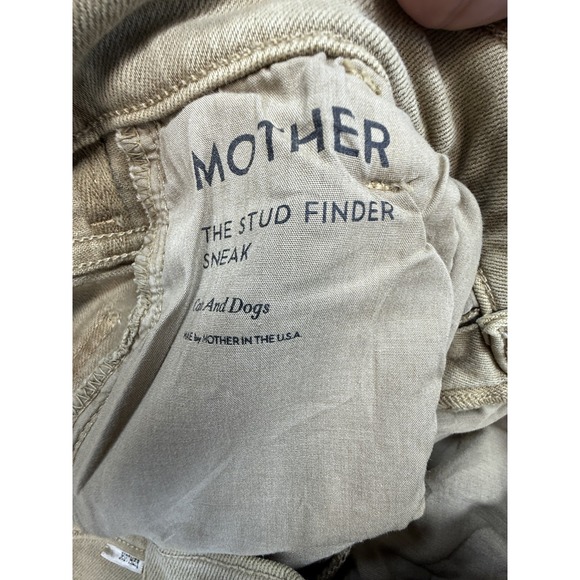 Mother The Stud Finder Sneak Pants Womens 31 Prairie Sand Wide Leg Carpenter USA - Picture 12 of 16